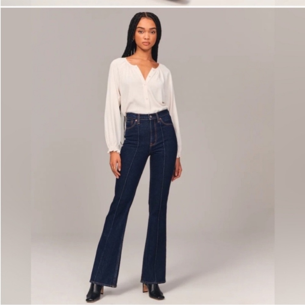 Abercrombie & Fitch Dark Blue Flare Jeans